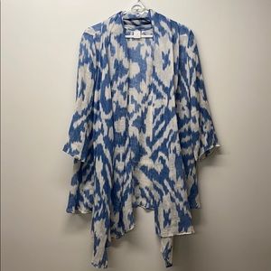 Jones New York Blue Patterned Cardigan